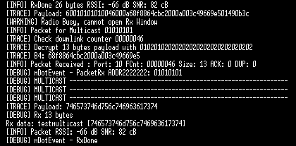 ResIOT - LoRaWan Multicast